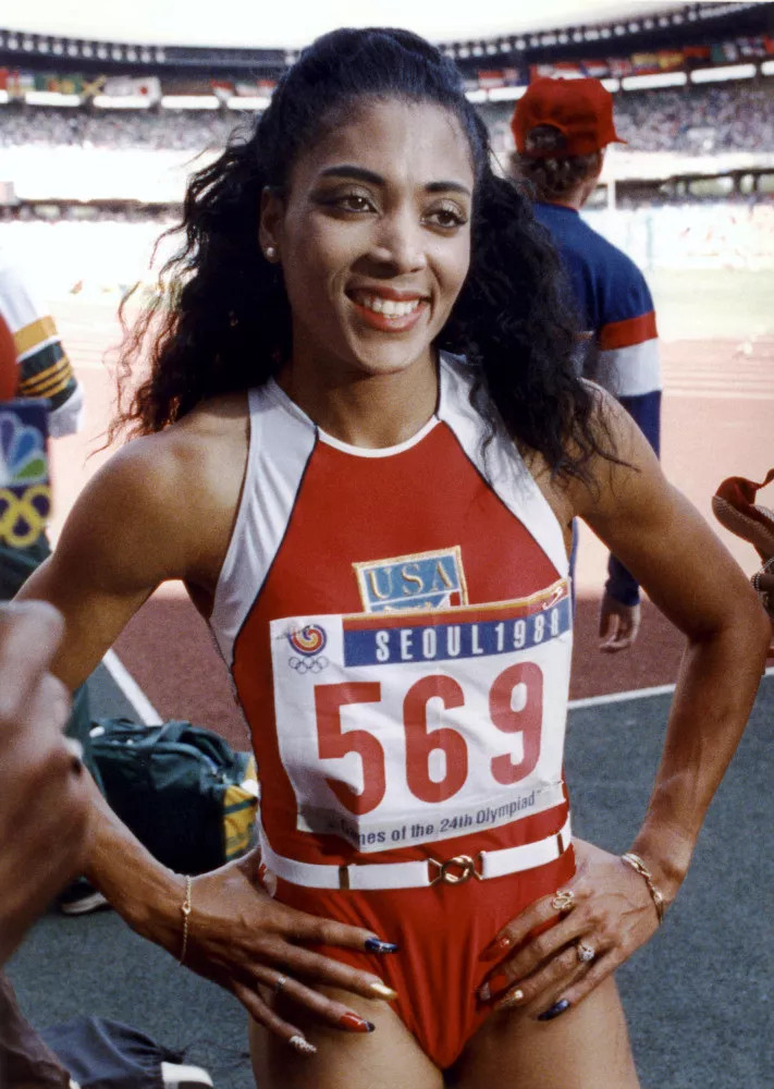 GLOSSY PHOTO PICTURE 4x6 Florence Griffith Joyner 1988 Olympics
