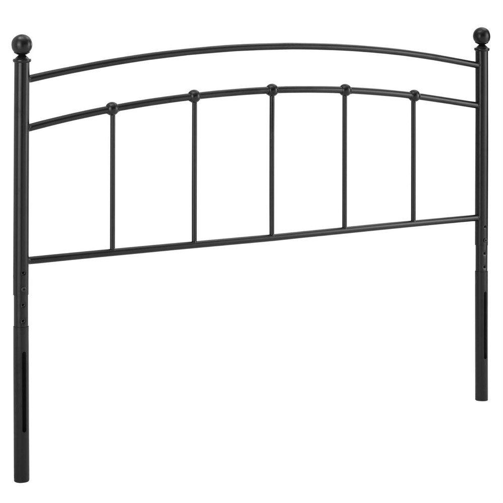 Abigail Twin Black Metal Headboard with Elegant Curved Design  -image