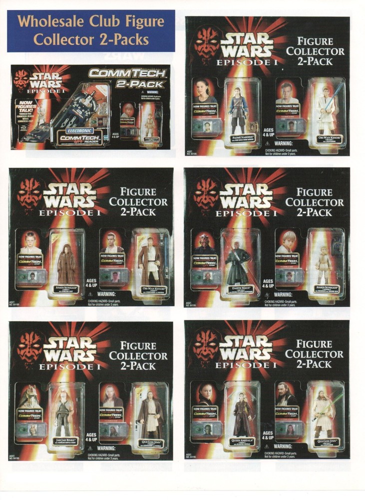 2000 STAR WARS EPISODE 1 Action Figures 2-Pack Toy PRINT AD ART - WHOLESALE CLUB-image