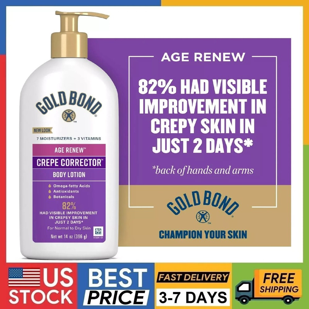 Hand Moisturizer, Body Lotion, and Face Cream for Tighter Skin, 14 oz