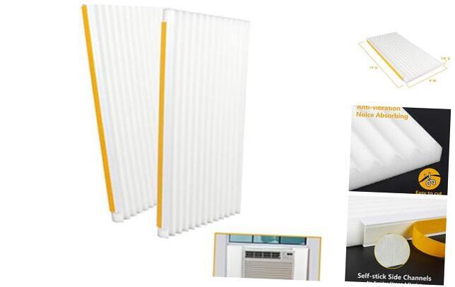 Window Air Conditioner Foam Insulation Panels, AC Side Insulating White Beige