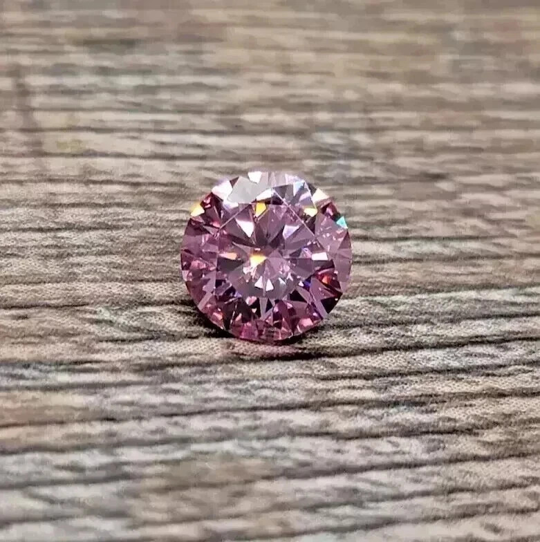 2 Ct Lab Grown Pink Diamond Round Cut VVS1 D Grade Certified Stone
