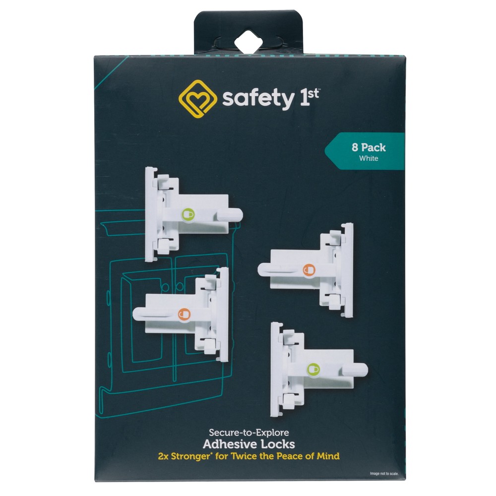 Safety 1st Secure-to-Explore Adhesive Locks (8 Locks) White  Home Improvement