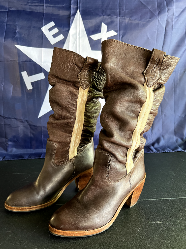 Diesel Women's Distressed Genuine Leather Boots Size EU 38 - 7.5 US