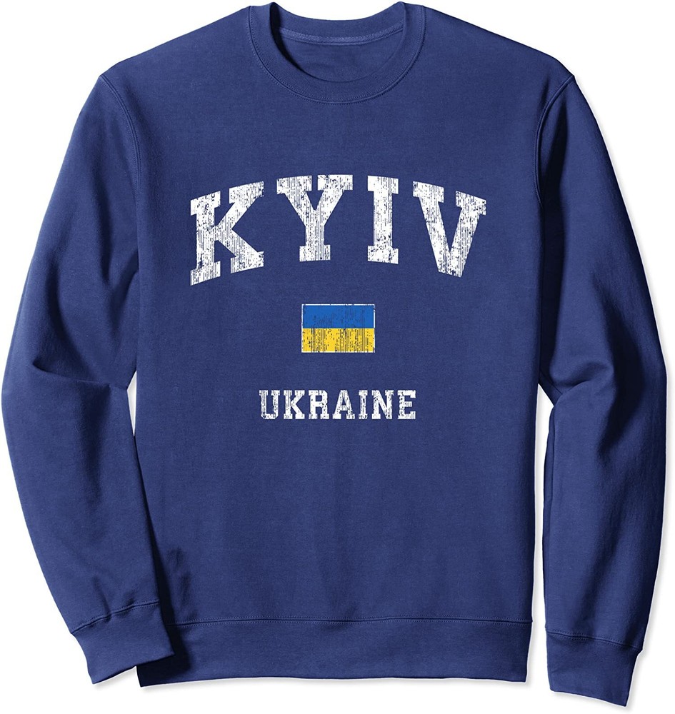 Kiev Ukraine Vintage Athletic Sports Design Classic Unisex Crewneck Sweatshirt
