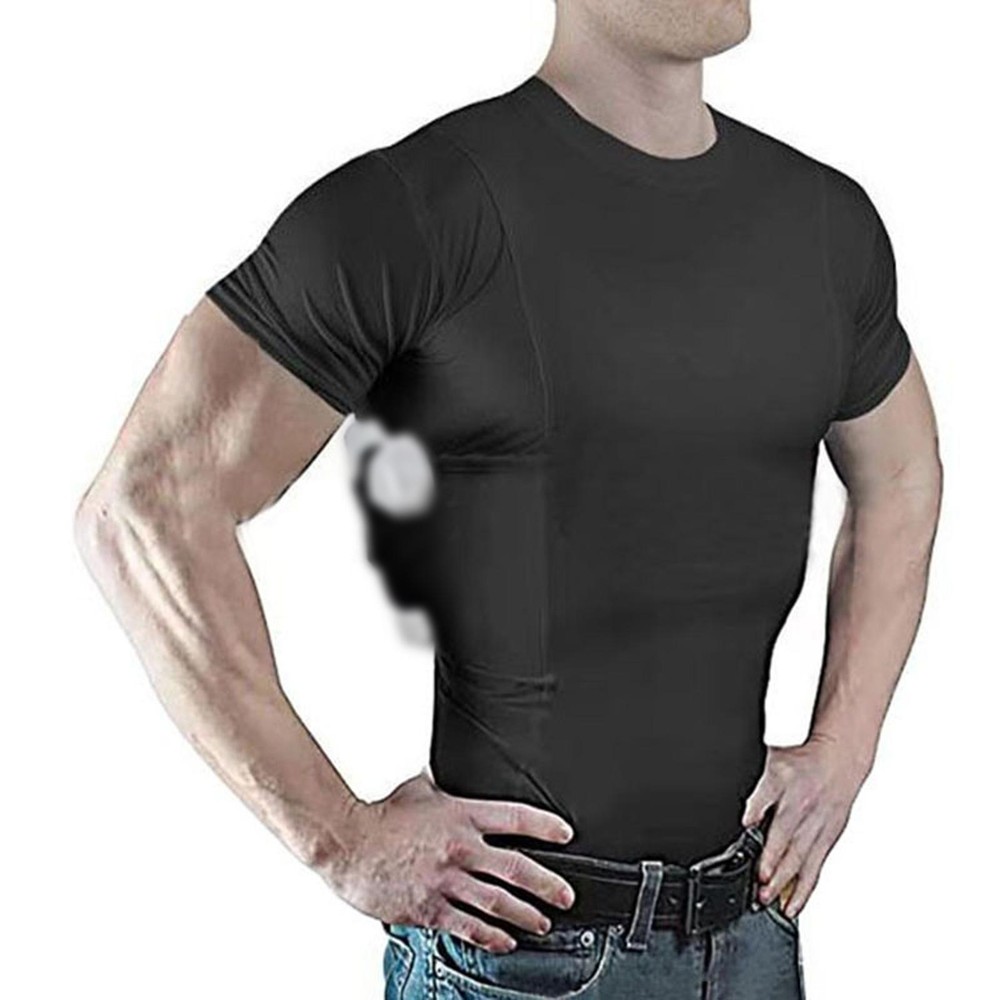 ConcealmentClothes Men’s Undercover Crew Neck Concealed Holster Carry F1G0 Style