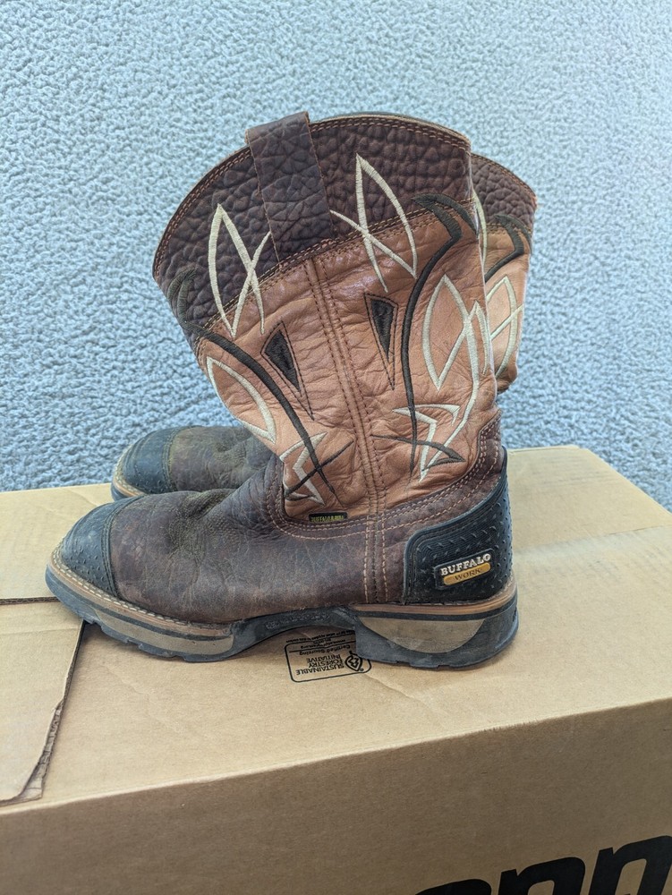 Buffalo & Bull Work Boots Men's Size 9 Brown Western Boots