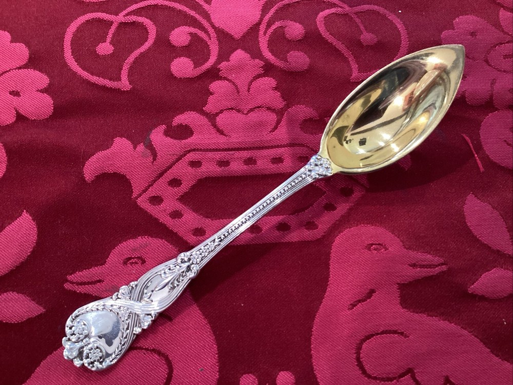 Tiffany & CO SILVER St. James  Orange Fruit Grapefruit Spoon Gilt Washed Mono