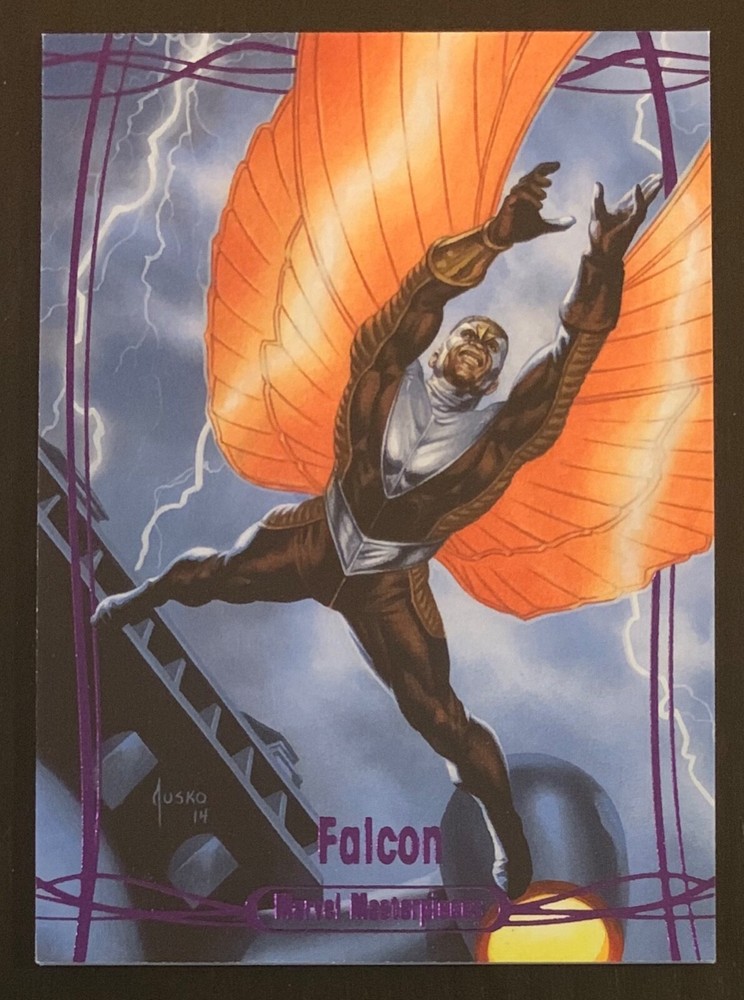 2016 Marvel Masterpieces Epic Purple #44 FALCON Insert Comic Card 02/199 Print!