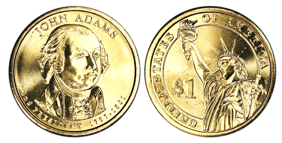2007 D Presidential One Dollar John Adams Clad BU US Coin “JG Coins”
