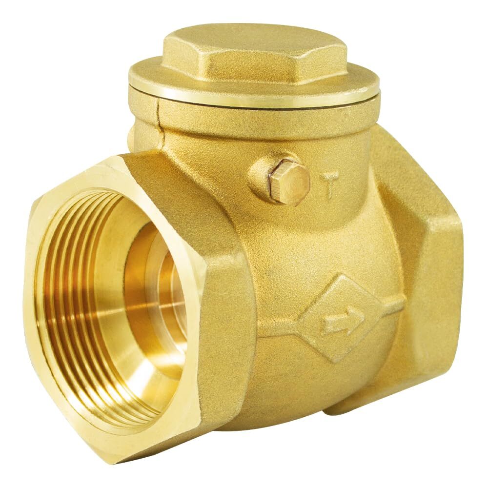 1-1/2 Inch Brass Swing Check Valve DN40 Horizontal Non-Return Plumbing