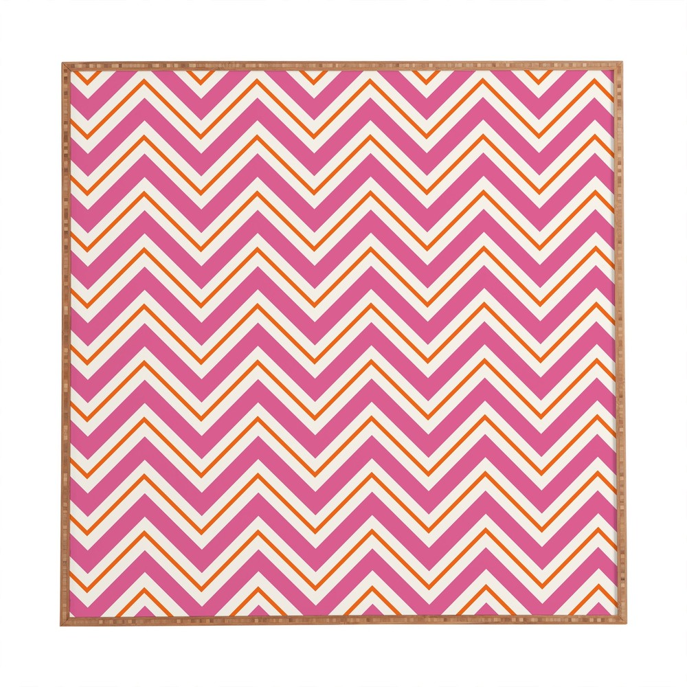Caroline Okun, Berry Pop Chevron, Framed Wall Art, Large, 30