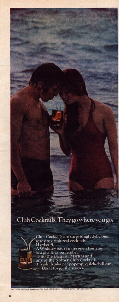 1971 Vintage Whiskey Sour Club Cocktails Pop-Top Print Ad-image