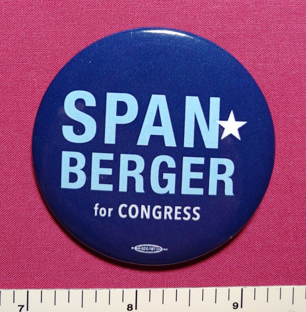 ABIGAIL SPANBERGER VIRGINIA (D) CONGRESS WOMAN GOVERNOR '25 POLITICAL PIN BUTTON-image
