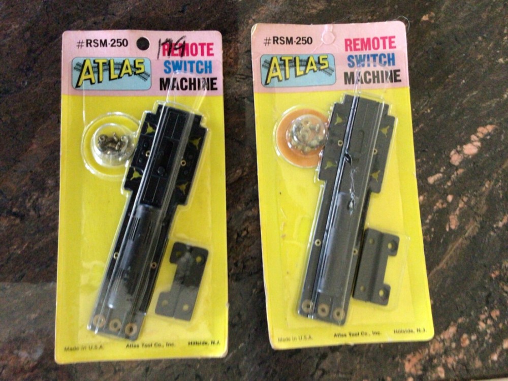 2 Pack Atlas HO Scale Remote Switch Machine #RSM-250 (HO/N Scale), NEW, USA