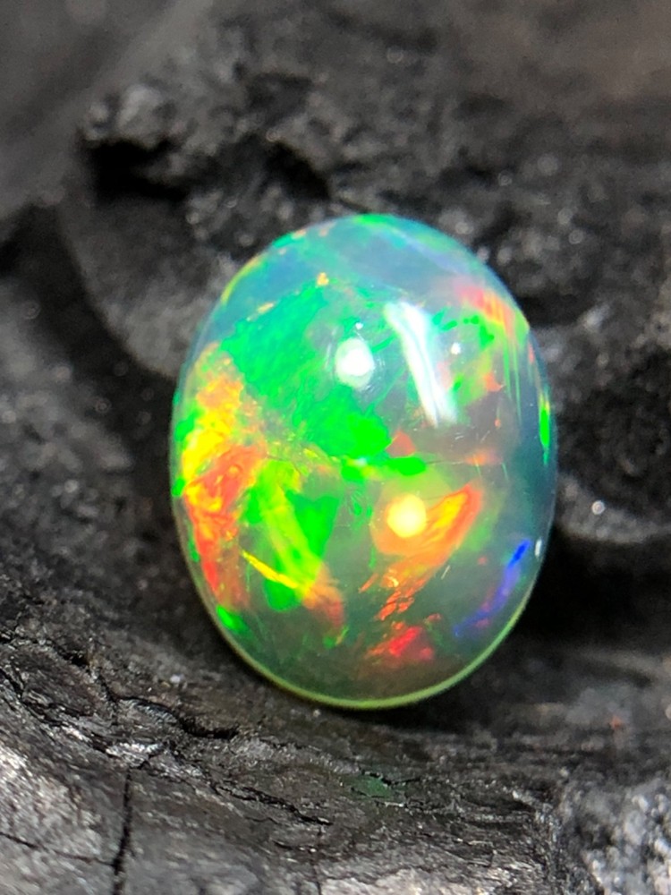 Natural Ethiopian Opal, 1.1 Ct. Opal Oval Cabochon, Loose Gemstone For Jewelry.