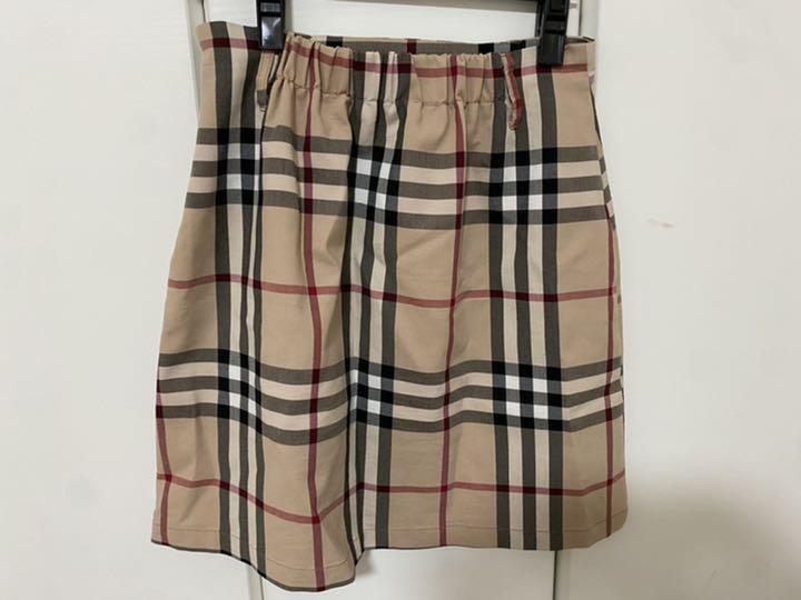 One After Another NICE CLAUP Burberry Check Skirt Beige Belted Used