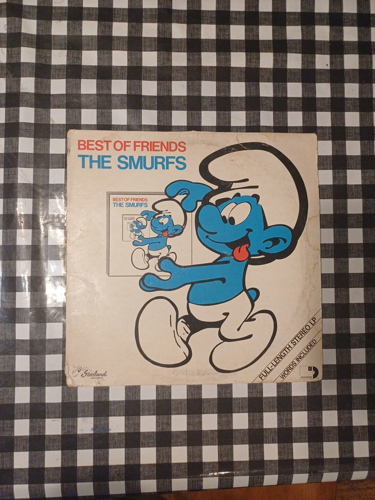 THE SMURFS BEST OF FRIENDS VINYL LP STARLAND MUSIC 1982 VG+ Lyrics On sleeve