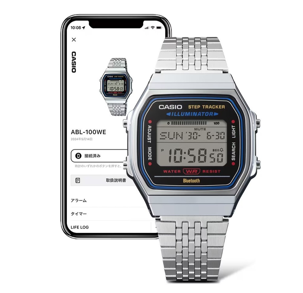 Casio Vintage Digital Watch ABL-100WE-1A with Bluetooth Mobile Link-image