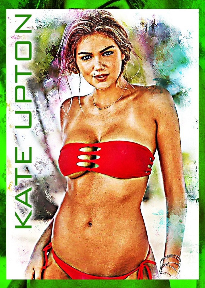 Kate Upton Sexy Model Celebrity 1/1 ACEO Fine Art Print By:Q 2