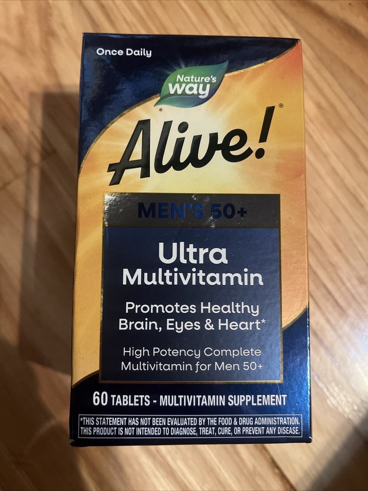 Nature's Way Alive Men’s 50+ Daily Ultra Multivitamin High Potency Formula Su...