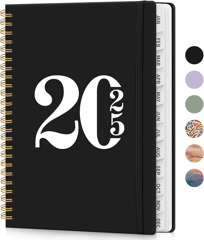 2025 Planner Weekly and Monthly, Jan 2025 to Dec 2025, Hardcover 2025 C-Black