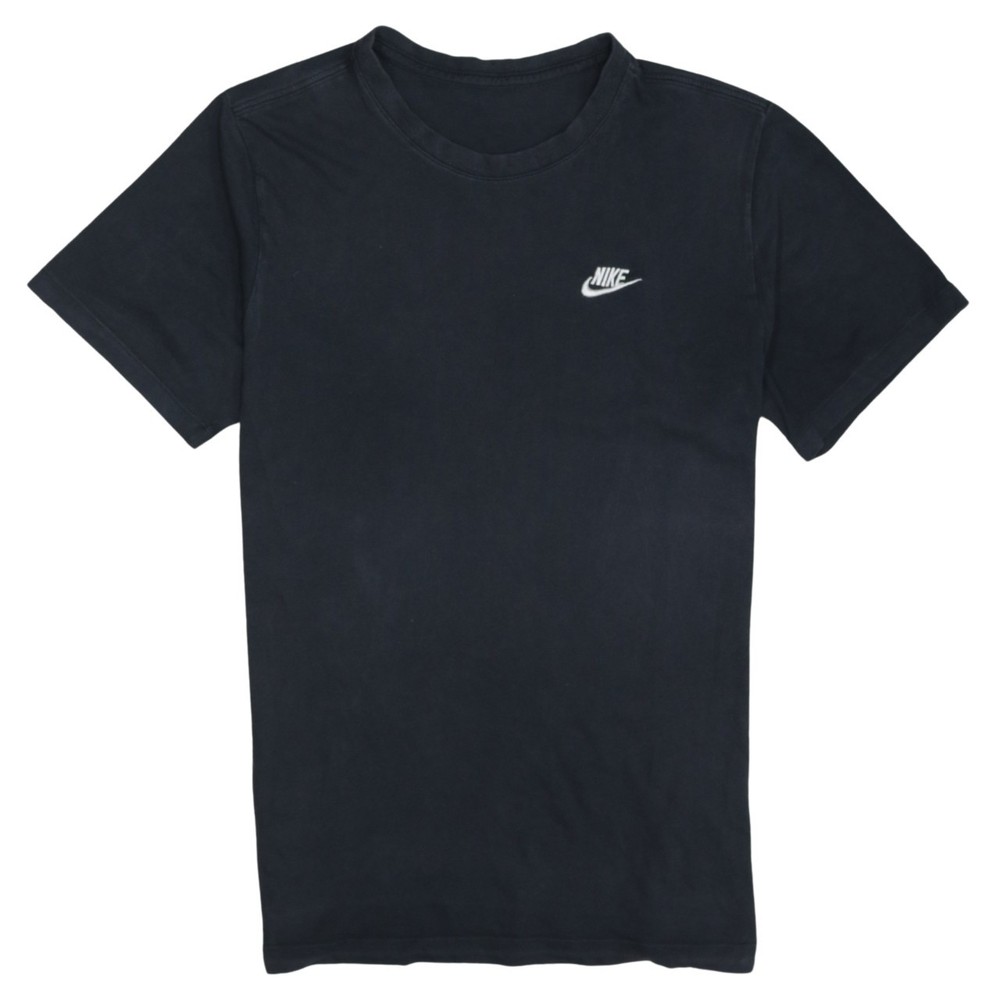 Nike Mens T Shirt Black Dri Fit Embroidered Swoosh Logo Sports Short Sleeve S