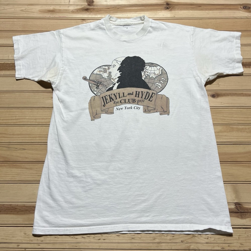 Vintage Jekyll and Hyde Club New York City Men's Shirt Size Large Good And Evil