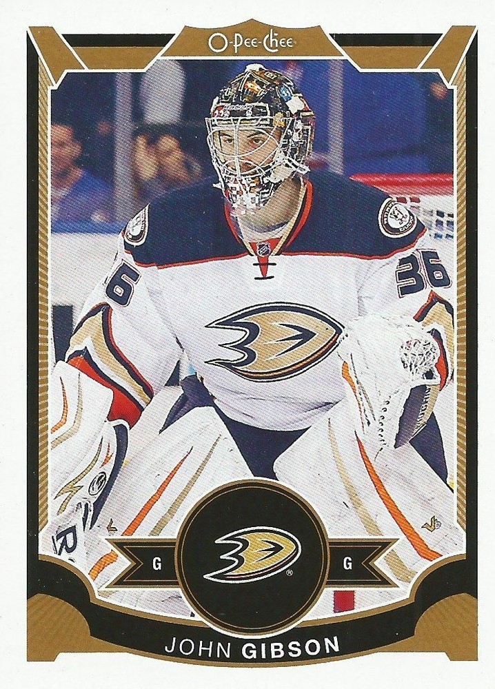 John Gibson 2015-16 O-Pee-Chee Base Hockey Card #278
