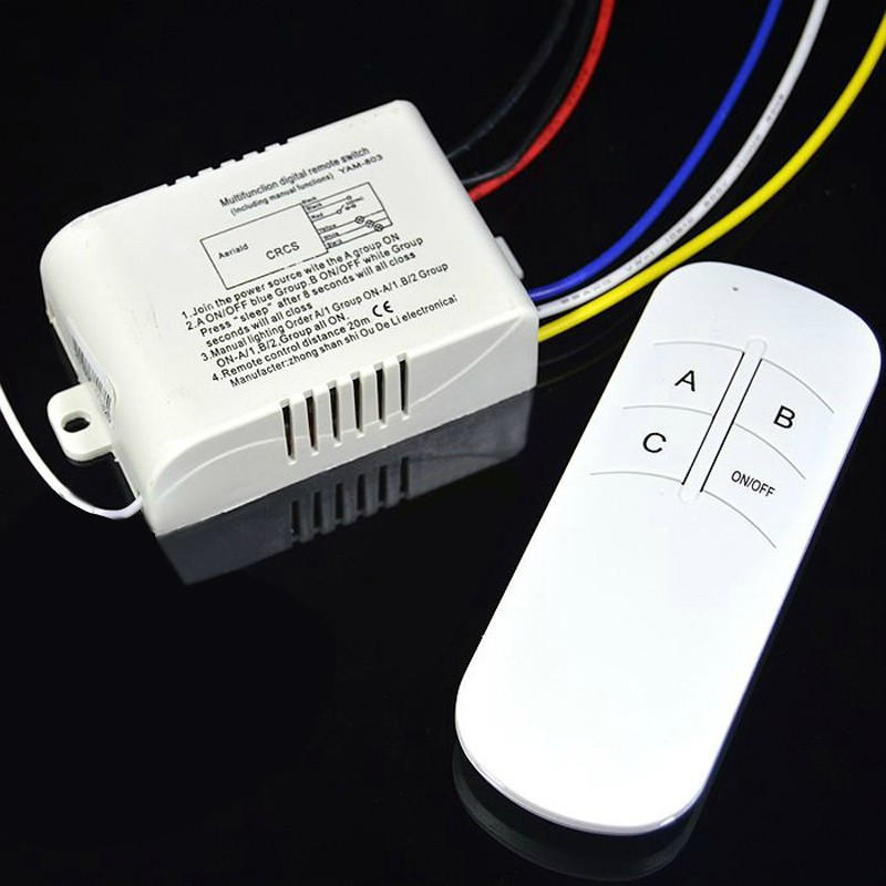 Home Wireless Receiver Lamp Light RF Remote Control Switch STOCK 1/2/3 Ways 220V