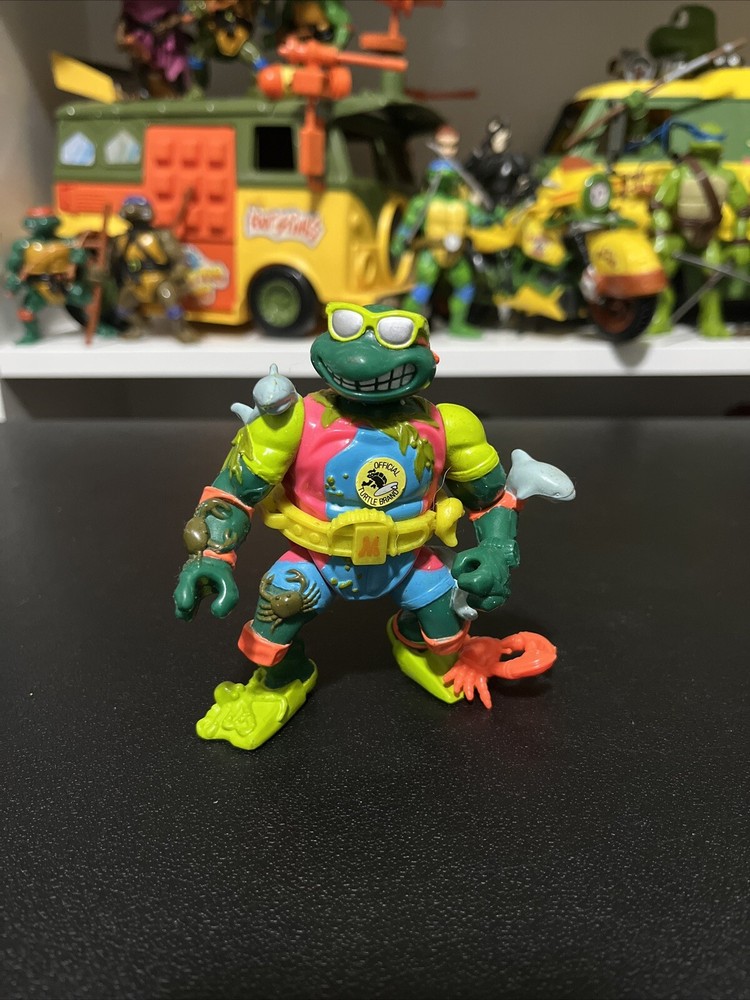 Vintage TMNT Sewer Surfer Mike Figure Teenage Mutant Ninja Turtles Michelangelo