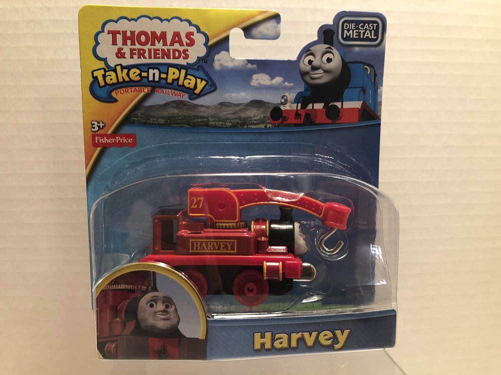 2013 New Thomas & Friends Harvey Take-n-Play Die-Cast Metal Train NIP