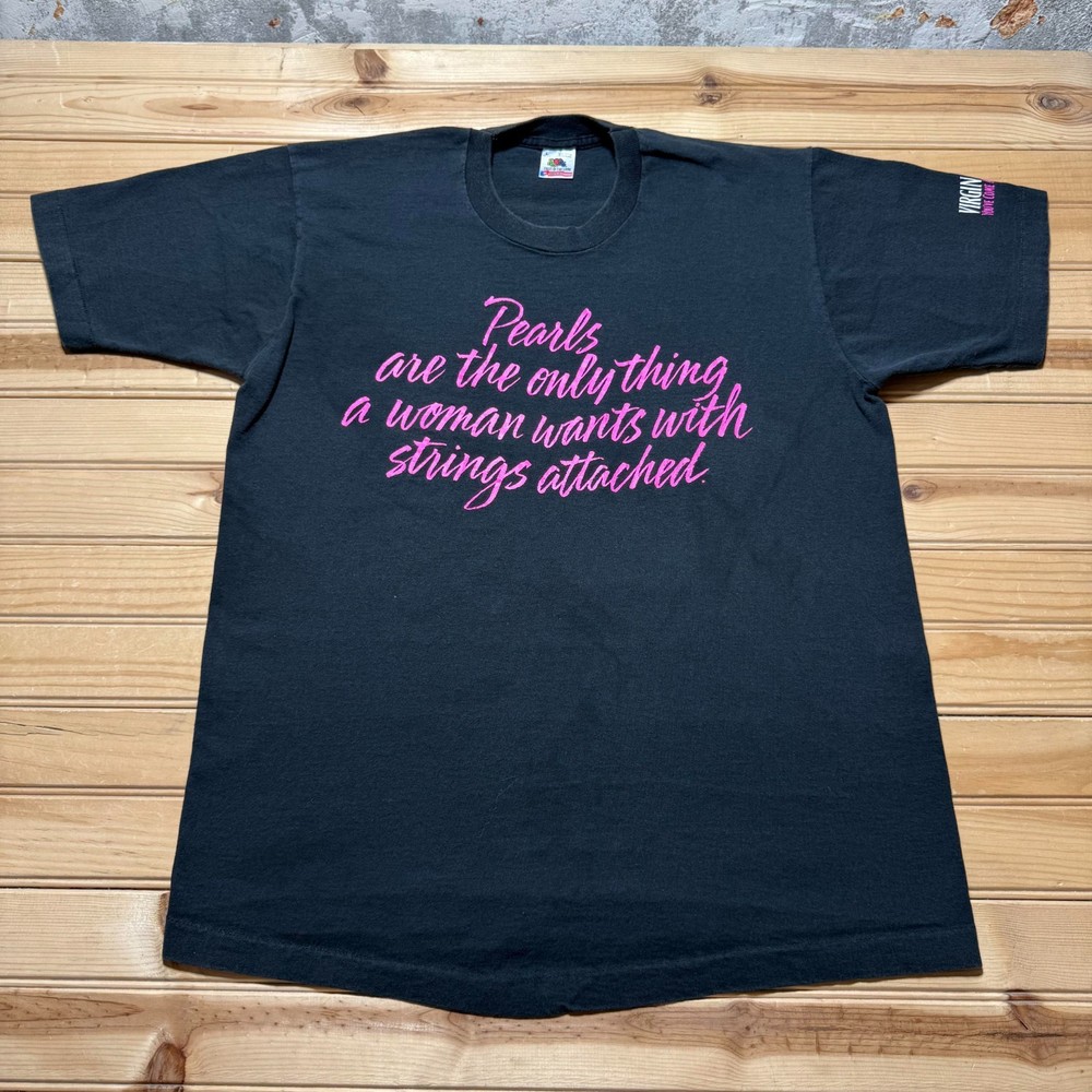 Vintage 90s Virginia Slims Single Stitch Graphic Quote T-Shirt USA Made - Large