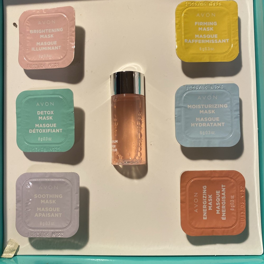 Avon Beauty Boost Face Masks 6 Pack with Super Boost Serum Sealed New