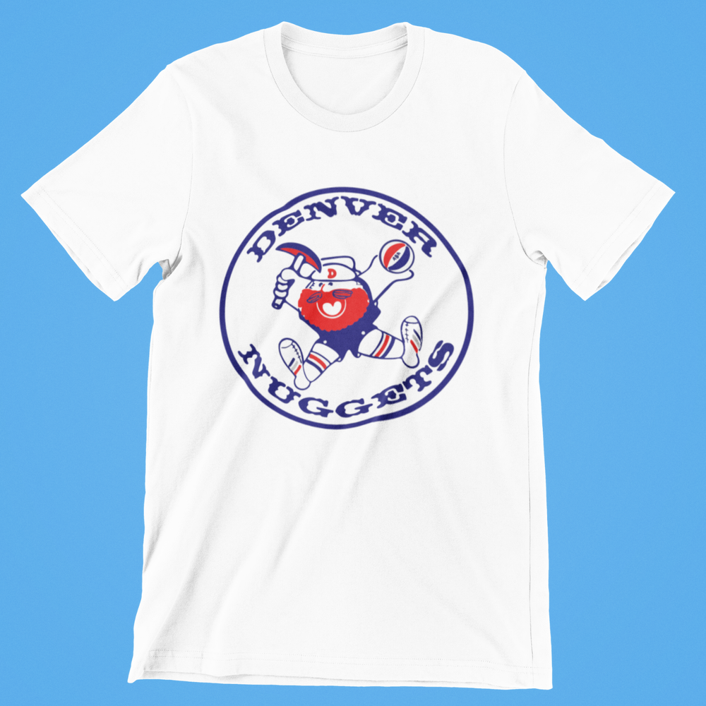 Retro Denver Nuggets ABA Basketball Vintage Graphic Tee  -image