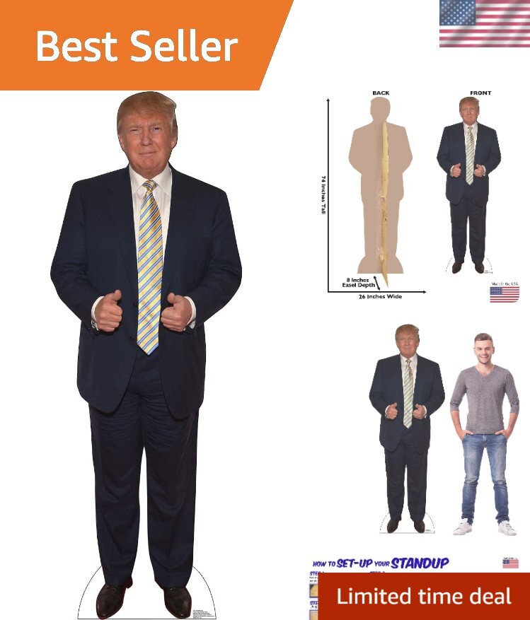 Celebrate with a Life-Size Donald Trump Cardboard Cutout - Made in USA