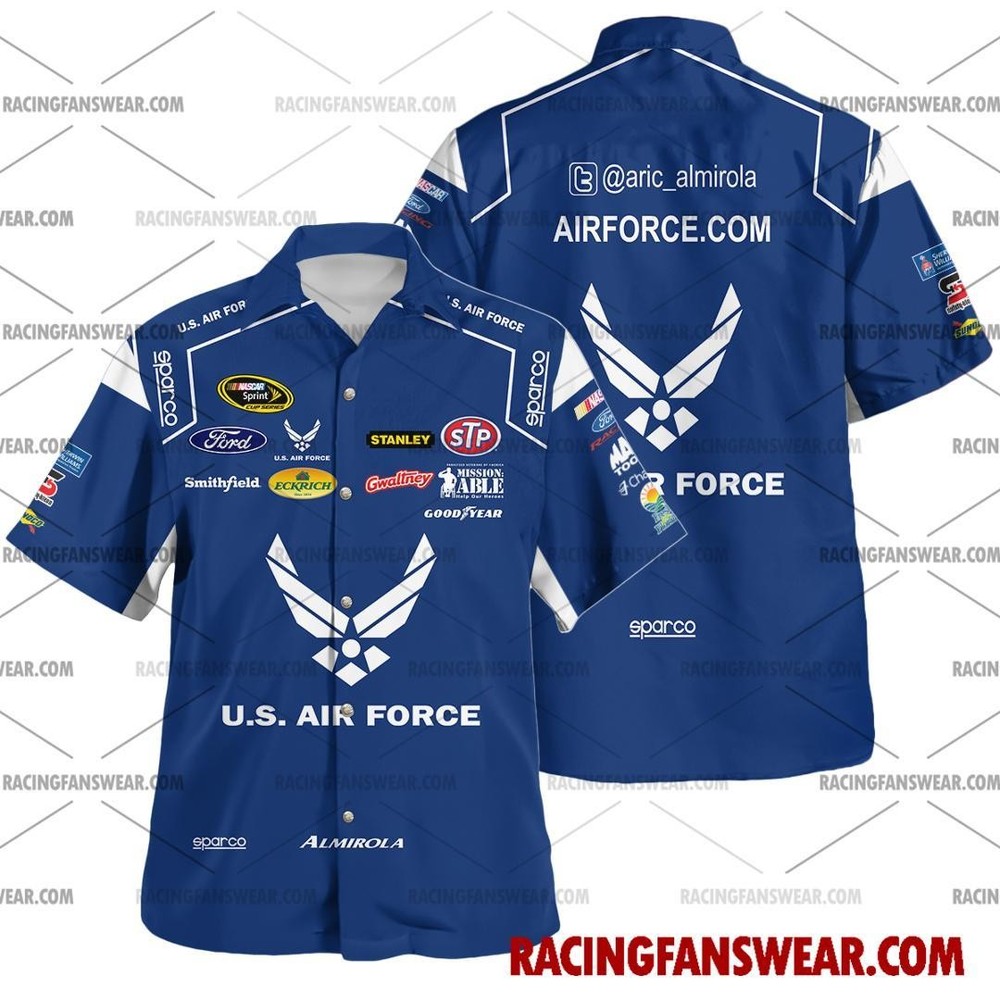 Aric Almirola NASCAR 2015 Hawaiian Style Polo Shirt
