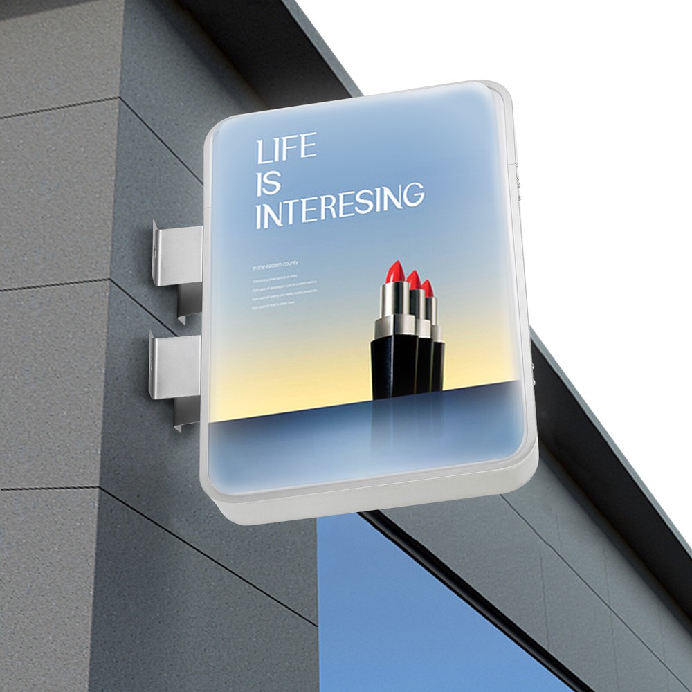 Double-Sided LED Rectangle Light Box - Illuminated Advertising Sign for Eye-Catching Projection and Display