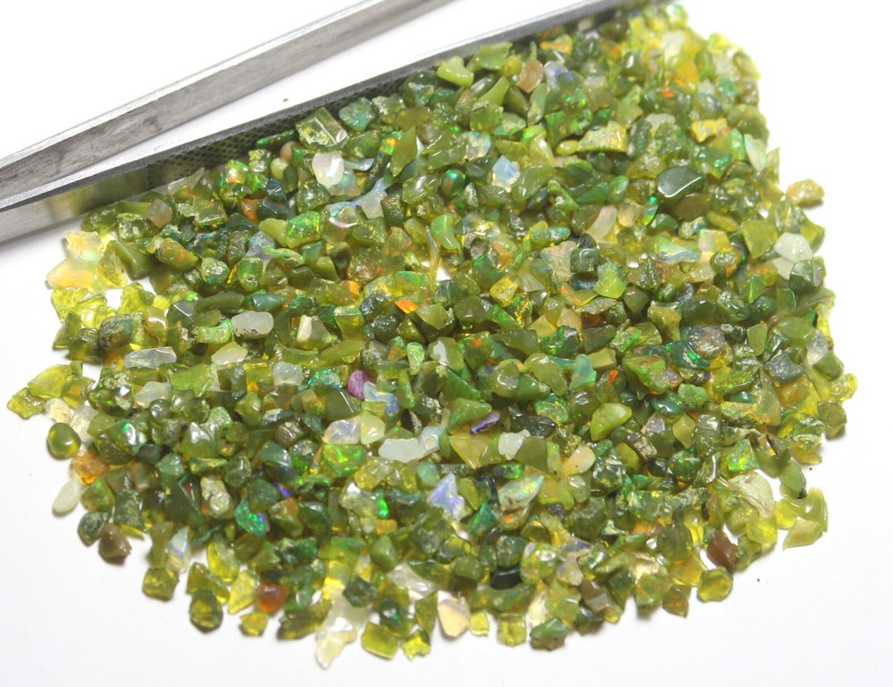 200 Pcs Lot AAA Natural Multi Flash Ethiopian Opal Rough Welo Fire Opal Stone