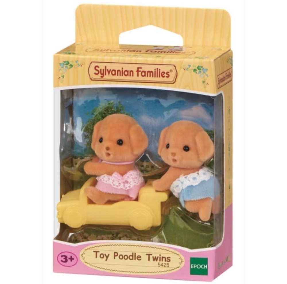 Sylvanian Families Toy Poodle Twins 5425 Adorable Baby Puppy Figures