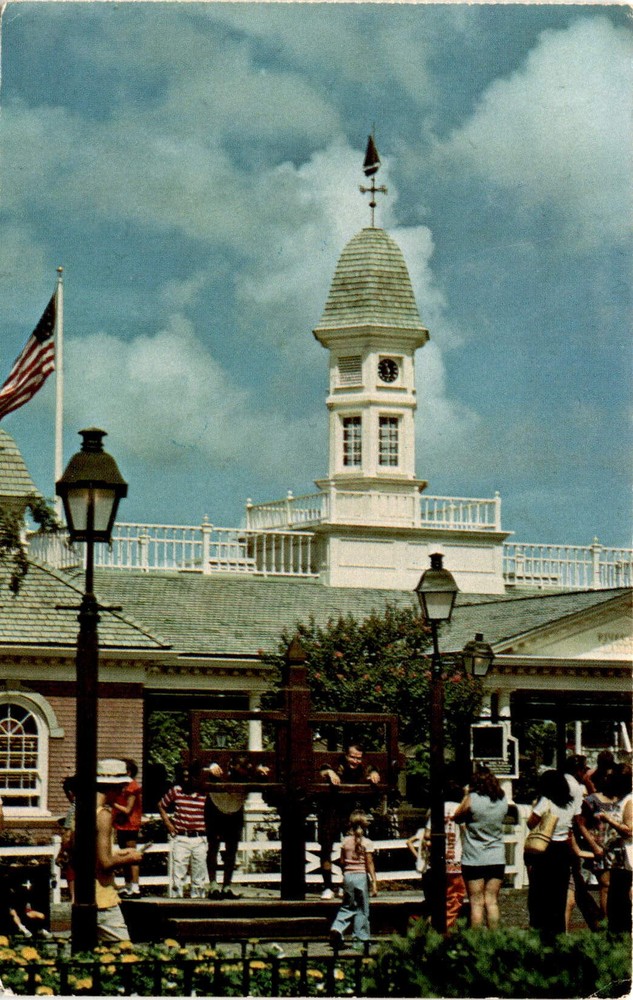 Walt Disney World, Liberty Square, America, Punishment Stocks, Walt Postcard