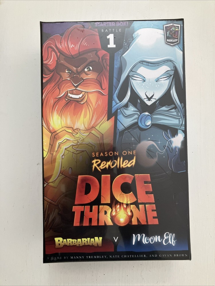 Season One Rerolled Dice Throne: Barbarian vs. Moon Elf  New And Sealed