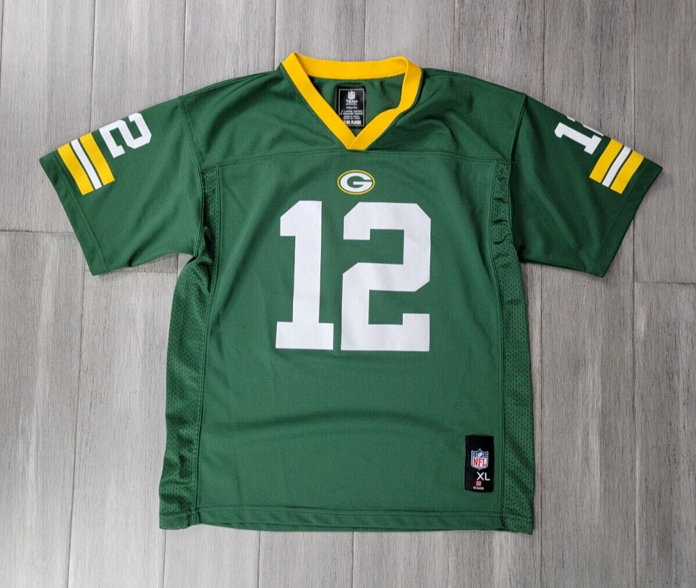 Aaron Rodgers Green Bay Packers NFL Jersey Size XL for Youth Boys #12 Team Apparel-image
