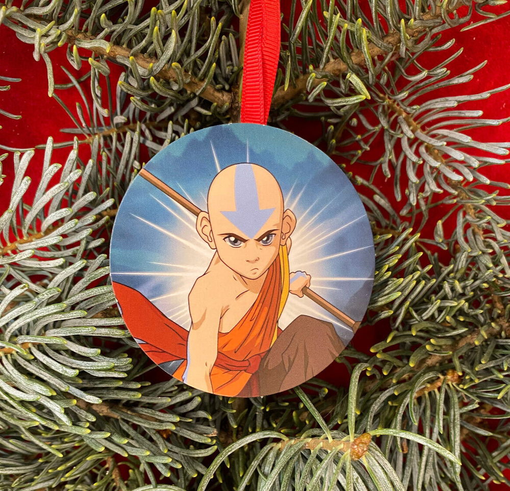 Last Airbender Aang CHRISTMAS TREE ORNAMENT Personalize Custom Engraving Magnet-image