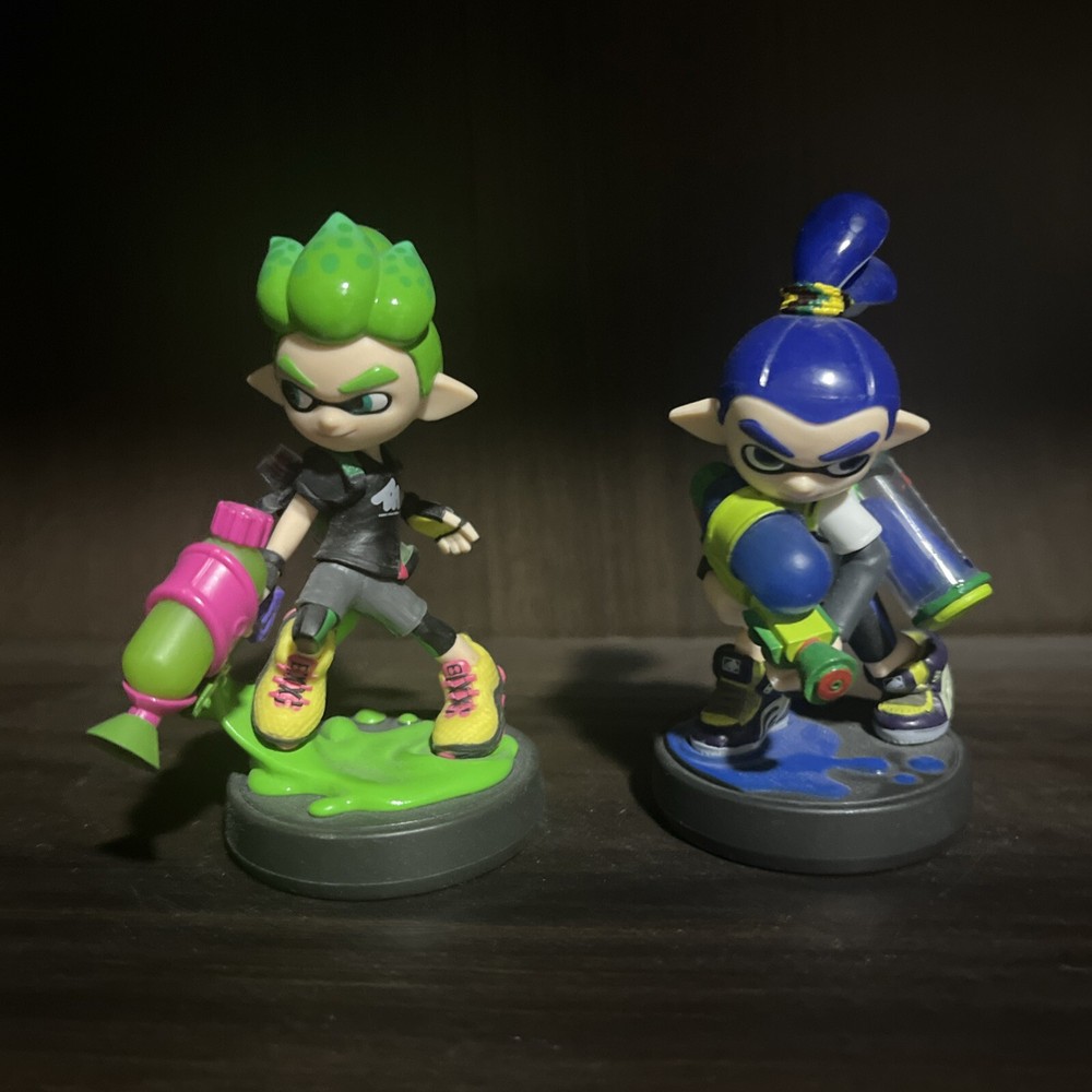 Blue And Green Inkling Boy Amibos-image