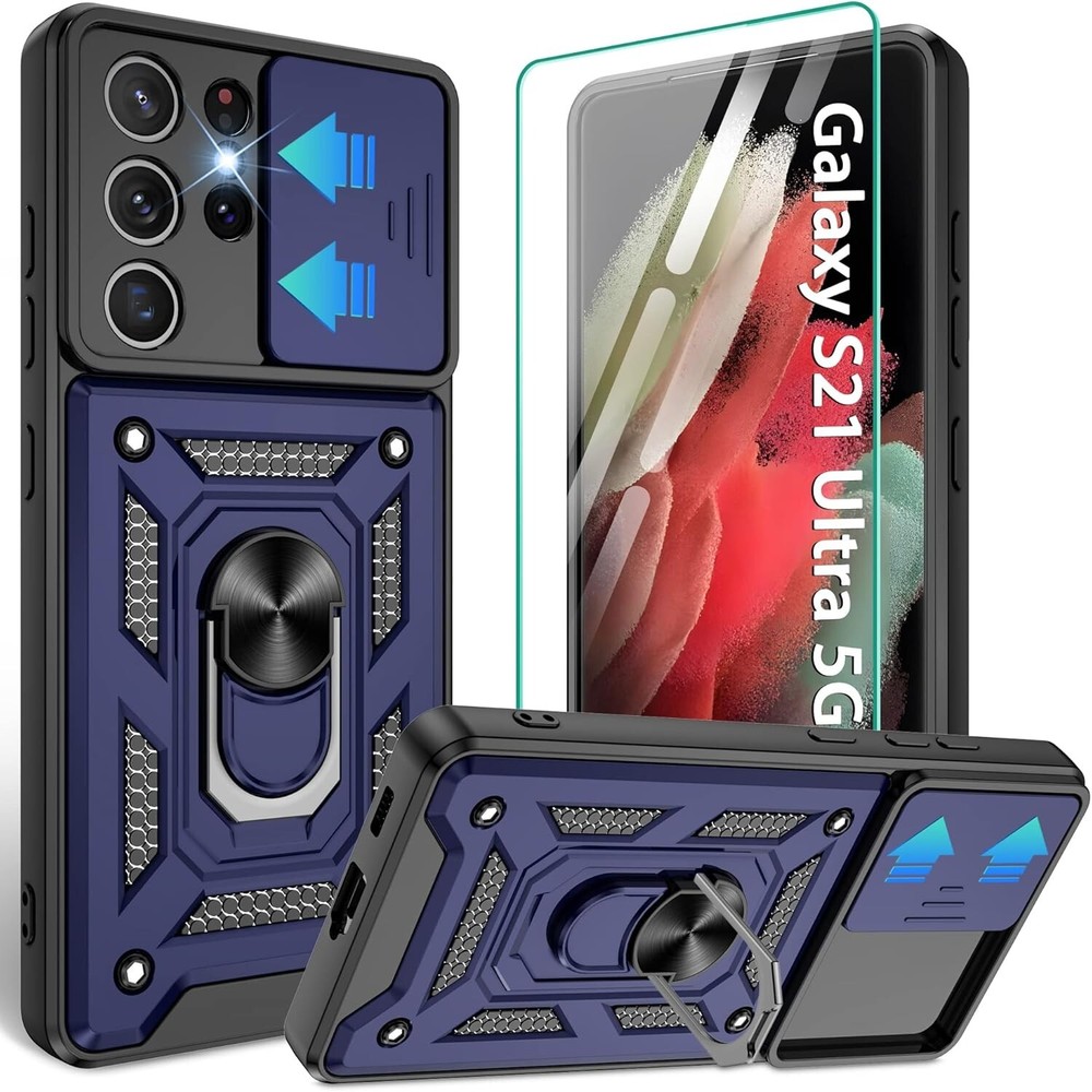 For Samsung Galaxy S21 Ultra 5G Case with Military Grade Protection & Kickstand