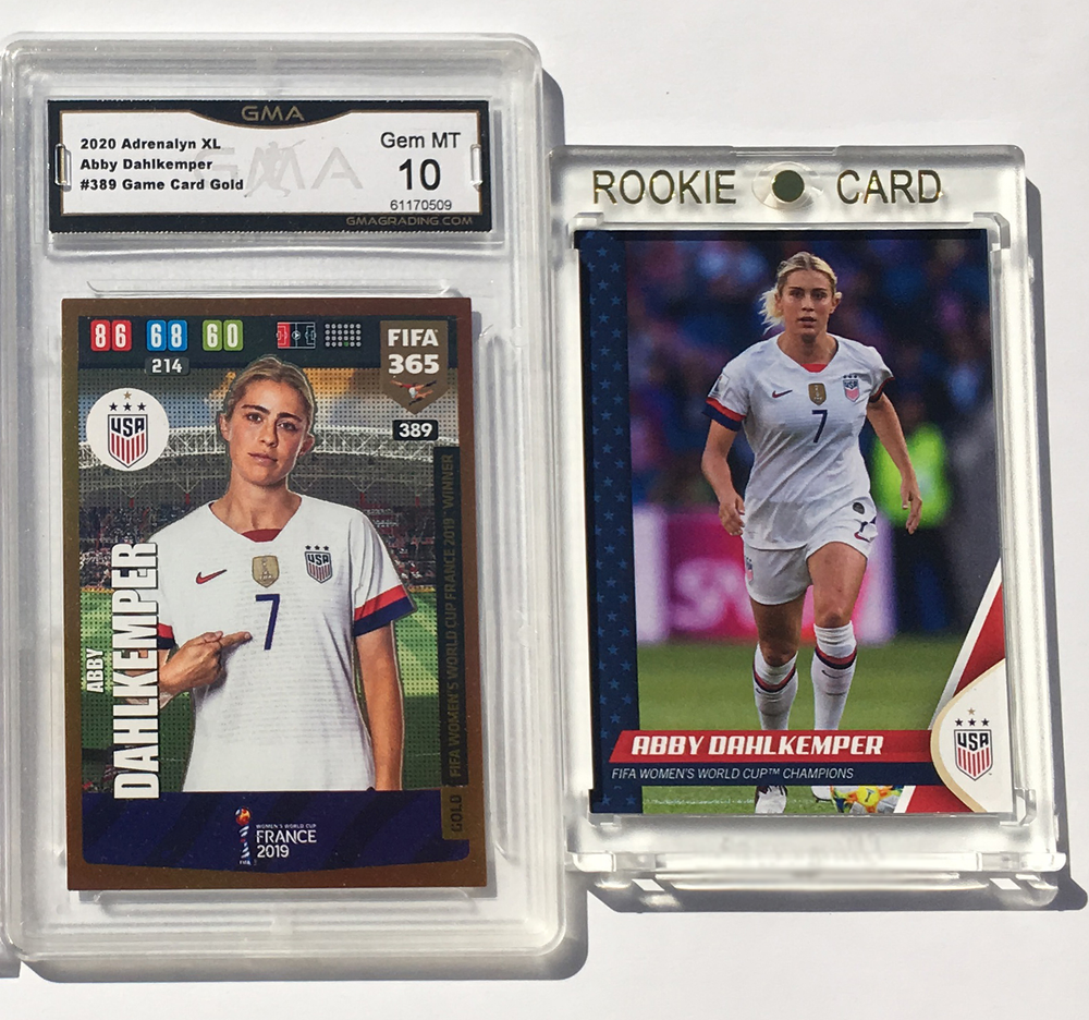 Abby Dahlkemper 2019 Panini Adrenalyn XL FIFA 365 and World Cup Rookies RC Dual Card-image
