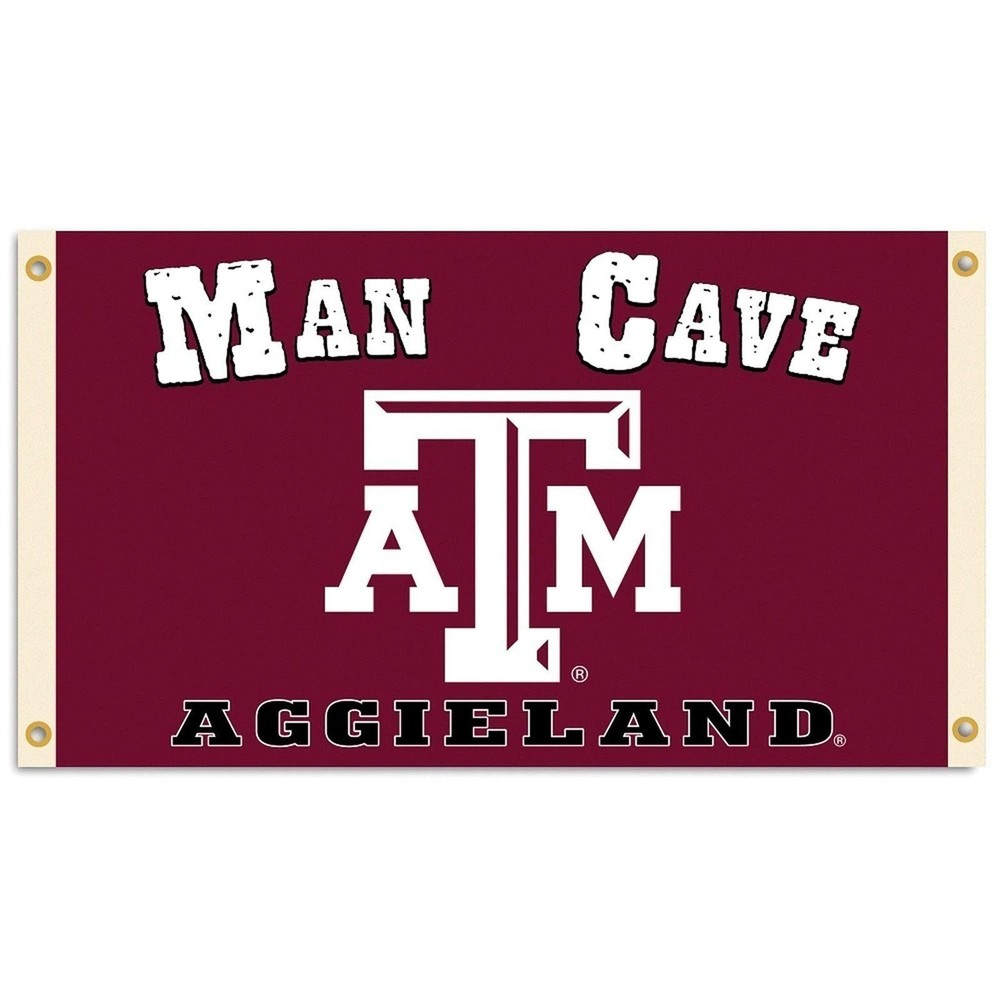 Texas A&M University Aggies Premium 3x5 Feet Flag Banner, Man Cave, Metal...