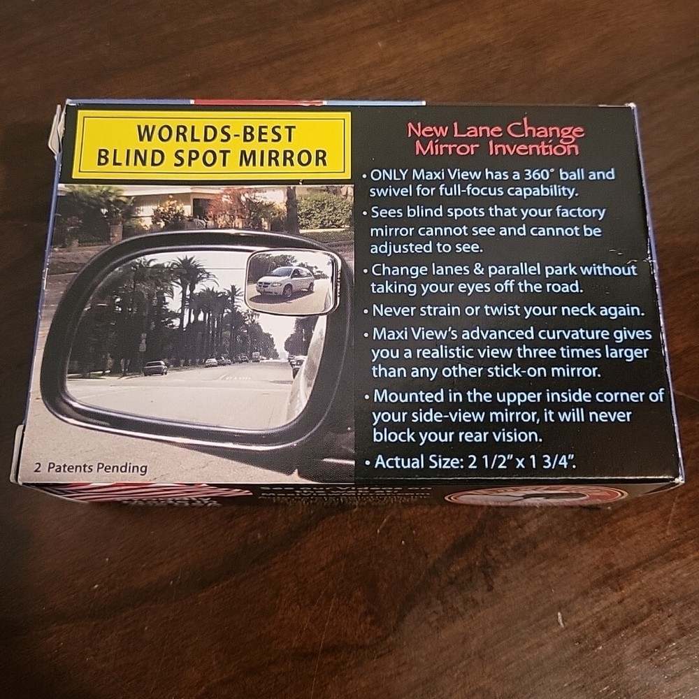 Maxi View Blind Spot Mirror Made in USA New