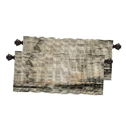 Modern Abstract Art Retro Grey Brown Painting Set – 52x18 Inches, Pack of 2